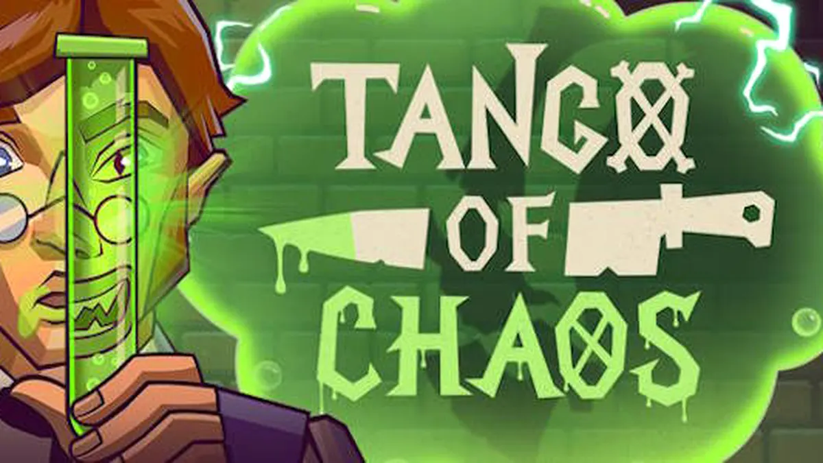 Interface do jogo de slot Tango of Chaos com elementos de laboratório